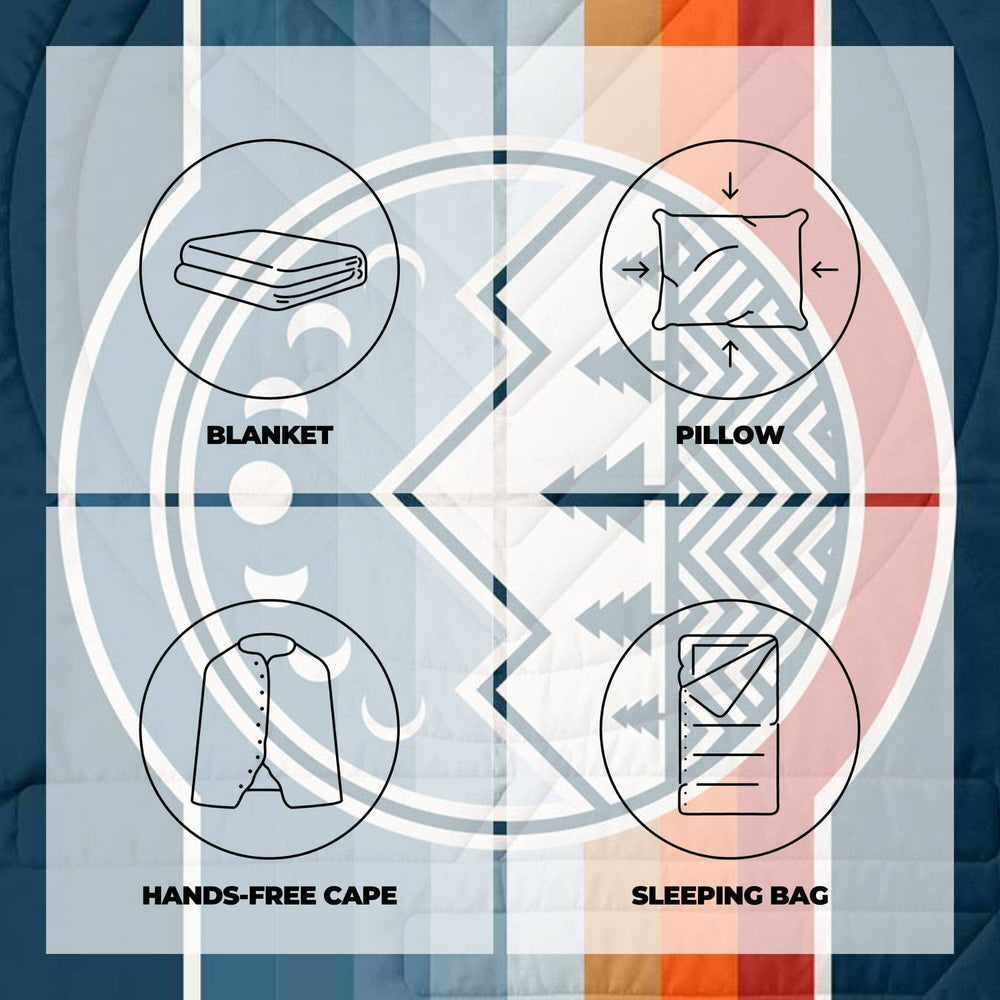 VOITED Queen CloudTouch® Indoor/Outdoor Camping Blanket - Camp Vibes Two