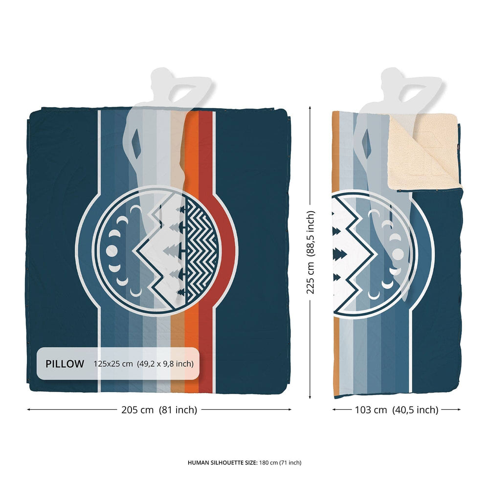 VOITED Queen CloudTouch® Indoor/Outdoor Camping Blanket - Camp Vibes Two