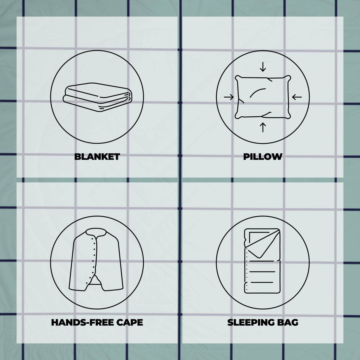 VOITED Queen CloudTouch® Indoor/Outdoor Camping Blanket - Pool Blankets VOITED 