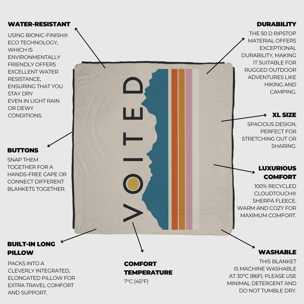 VOITED Queen CloudTouch® Indoor/Outdoor Camping Blanket - Snowy Peak Blankets VOITED 