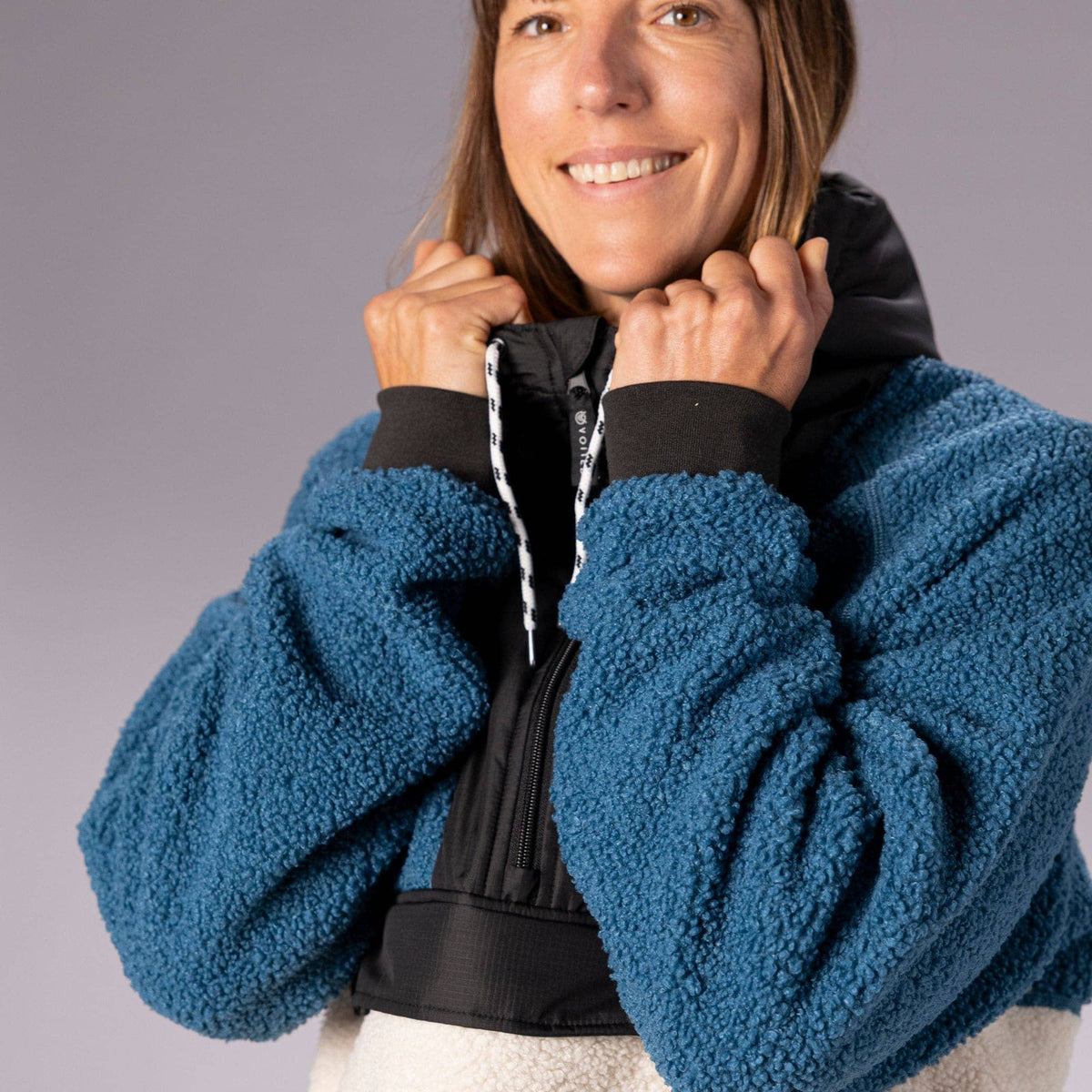 VOITED Sherpa Fleece Hoodie - Blue Steel Apparel VOITED 