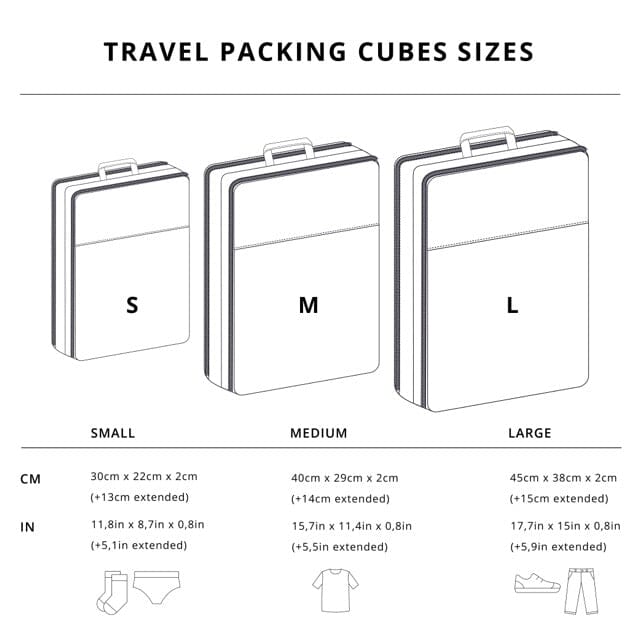 VOITED Travel Packing Cubes - Green Gables Accessories VOITED 