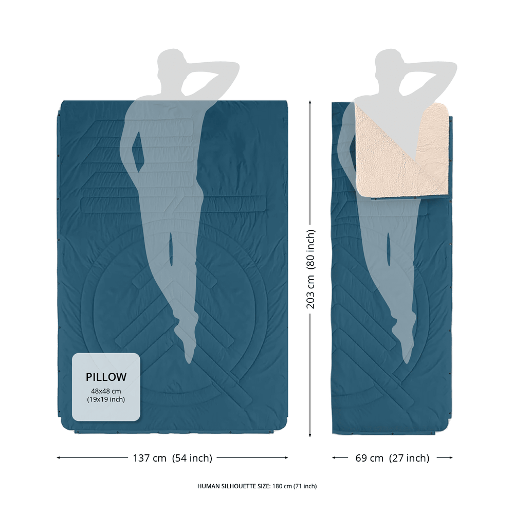 VOITED CloudTouch® Indoor/Outdoor Camping Blanket - Camp Vibes Two