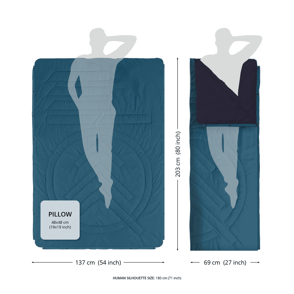 
VOITED Couverture de camping extérieure en Ripstop recyclé - Cheeckers
