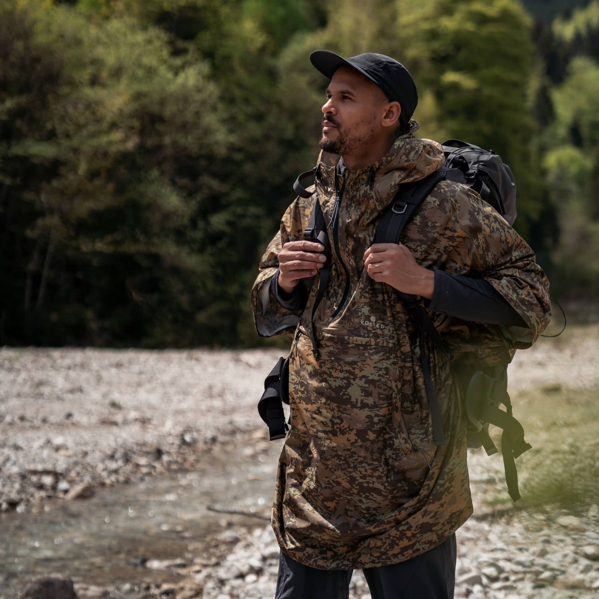 VOITED Rain Poncho - Water-Resistant & Packable - Wetlands Rainwear VOITED 